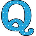 Big Q - Blue polka dot