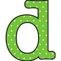 d - Green polka dot