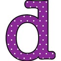 d - Purple polka dot