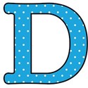 Big D - Blue polka dot