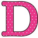 Big D - Pink polka dot
