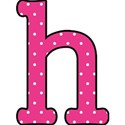 h - Pink polka dot