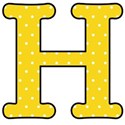 Big H - Yellow polka dot