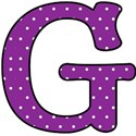 Big G - Purple polka dot