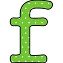 f - Green polka dot