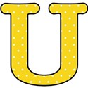 Big U - Yellow polka dot