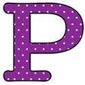 Big P - Purple polka dot