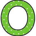 o - Green polka dot