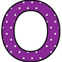 o - Purple polka dot