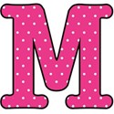 Big M - Pink polka dot