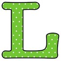 Big L - Green polka dot