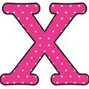 Big X - Pink polka dot