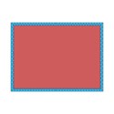 pink polka frame - square