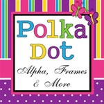 Girls & Boys Polka Dot - Alpha, frames & more