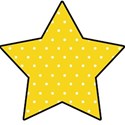 yellow polka dot star