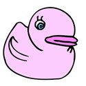 pink rubber duckie