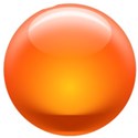orange shiney button