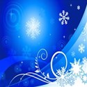 Blue and white snow background