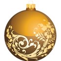 gold christmas ornament