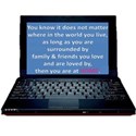 lap top family and firnds saying