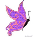 orange and purple butterfly