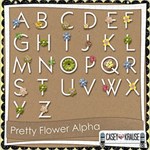 Pretty Flower Alphabet Set