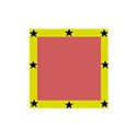 yellow star frame
