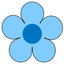 flower 3 blue
