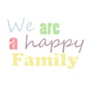 we are a happy family colorful