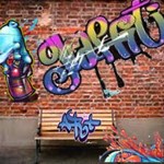 Graffiti Hip Hop Brick Wall