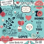 Love Birds Kit with Word Art