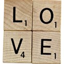 Scrabble Tiles LOVE