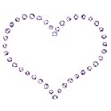gem heart purple