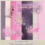 As pretty as she - brushes & embossed free