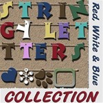 Stringy Letters - Red White & Blue Collection
