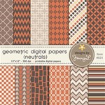 Geometric Patterned Papers- Neutral