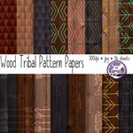 Wood Tribal Pattern Papers