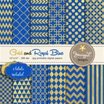 Royal Blue and Gold Papers