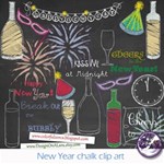 New Year Chalk clipart