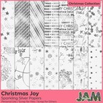 Christmas Joy - Sparkling Silver Papers