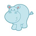 hippo sticker