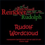 Rudolf the Red Nosed Reindeer Wordcloud