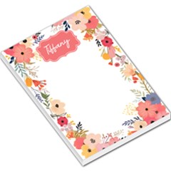 Personalized Floral Graphic Any Text Name Large Memo Pad - Large Memo Pads
