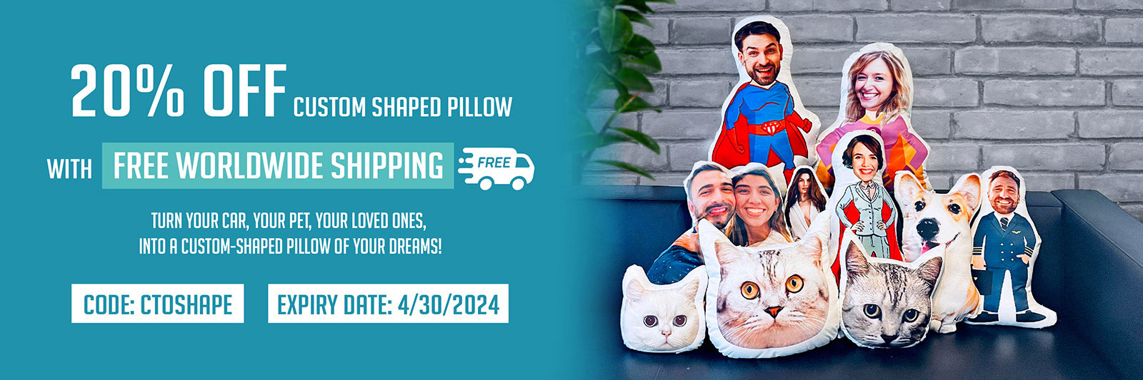 Custom Shaped Pillow from $15.99 - Don't Miss Out!