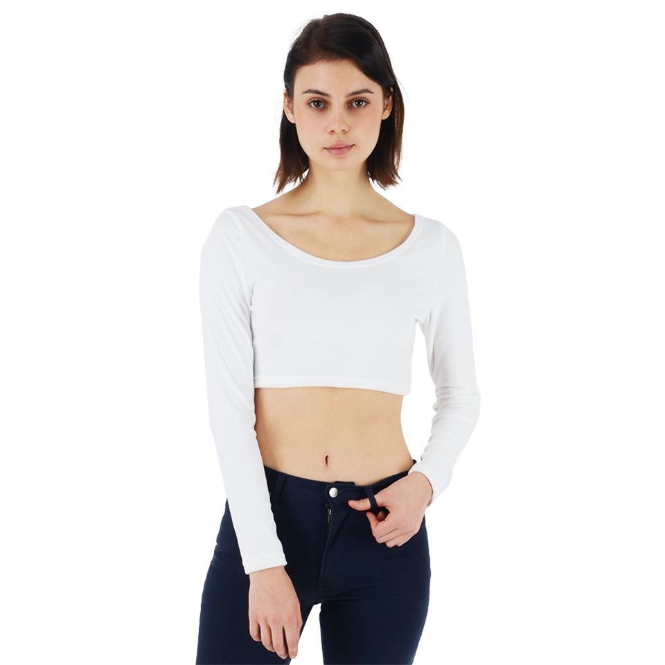 Custom Velvet Long Sleeve Crop Top ArtsCow