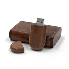 Wood Oval USB Flash Drive