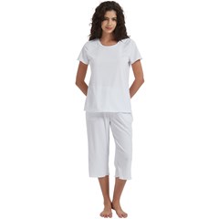 Short Sleeve 3/4 Length Pants Lounge Set