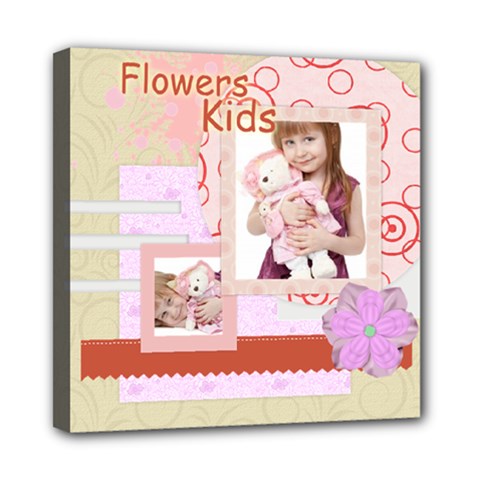 kids, love, family, happy, play, fun - Mini Canvas 8  x 8  (Stretched)