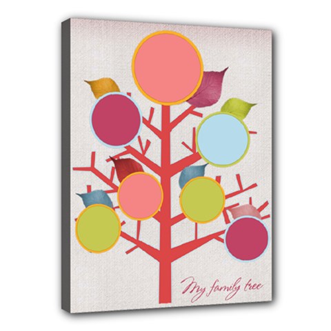 Colorful Family Tree (girly) 16x12 Canvas