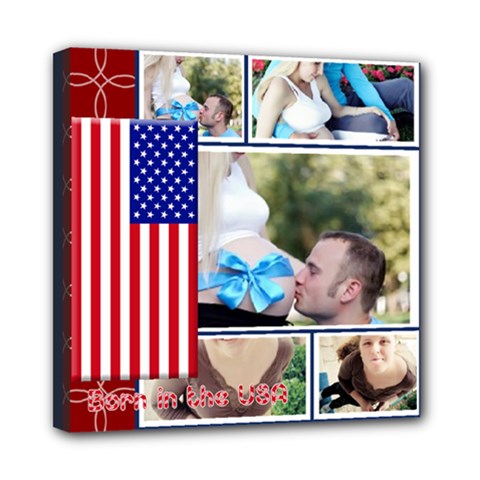 USA 4- july - Mini Canvas 8  x 8  (Stretched)